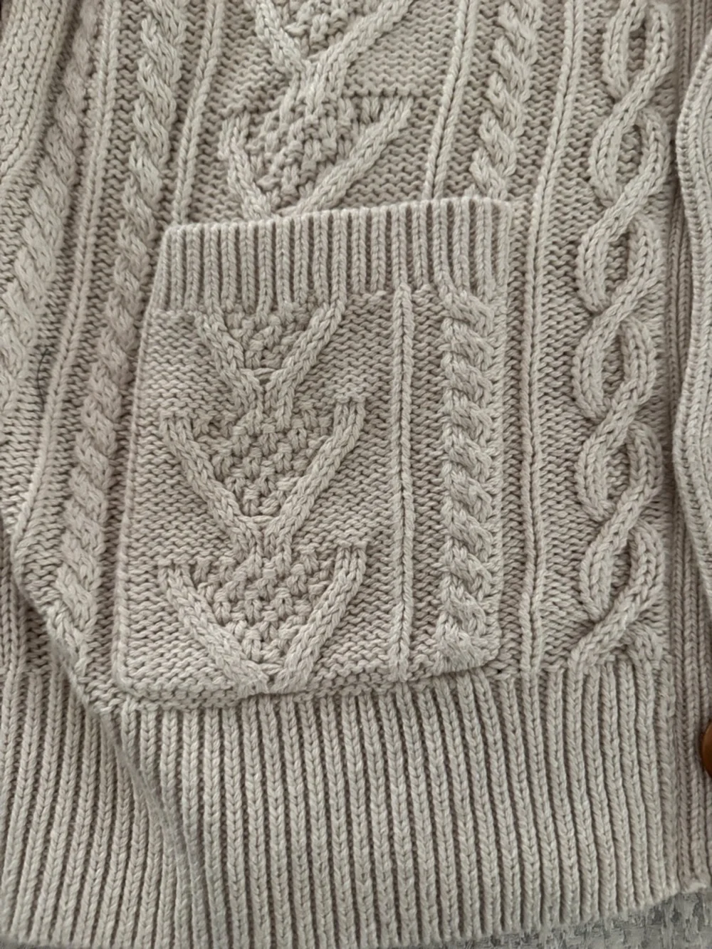 J. Crew Men's Cable Shawl Collar Cardigan - Cream - Picture 4 of 7